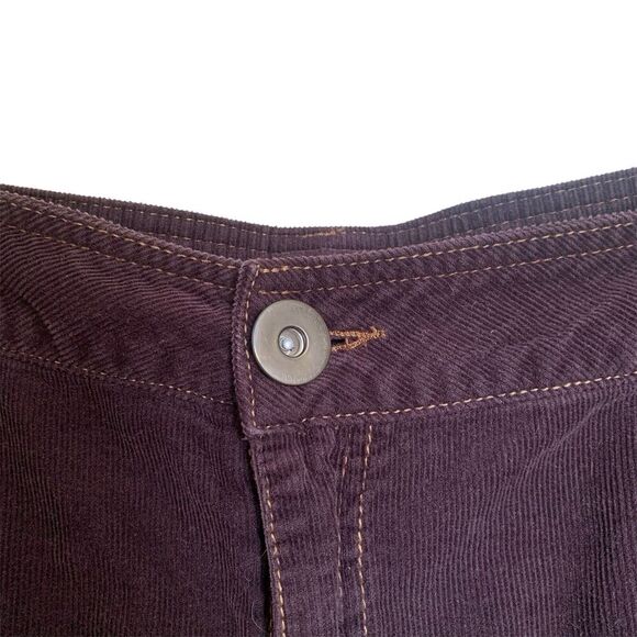 Plus Size Corduroy Skirt Brown Size 26W Knee-Length Cotton Pockets Zip Belt Loop - Picture 6 of 11